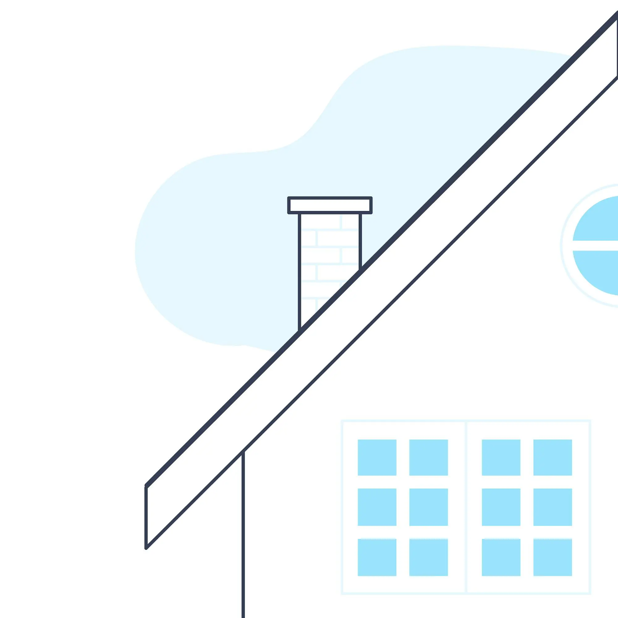 Steep roof - Not walkable